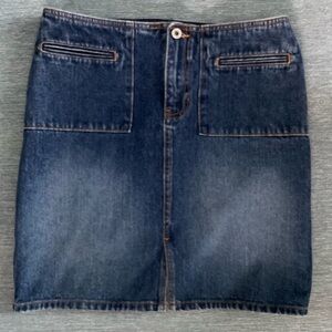 Gap Jean Denim Knee Length 4 Pocket Skirt Size 6